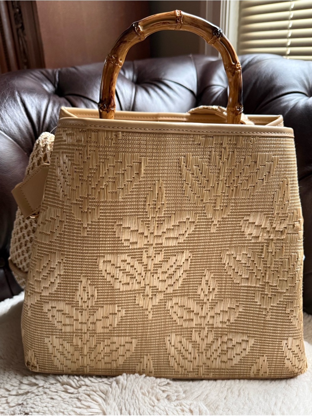 Moda Lux NWT Straw Type Bag with Crossbody